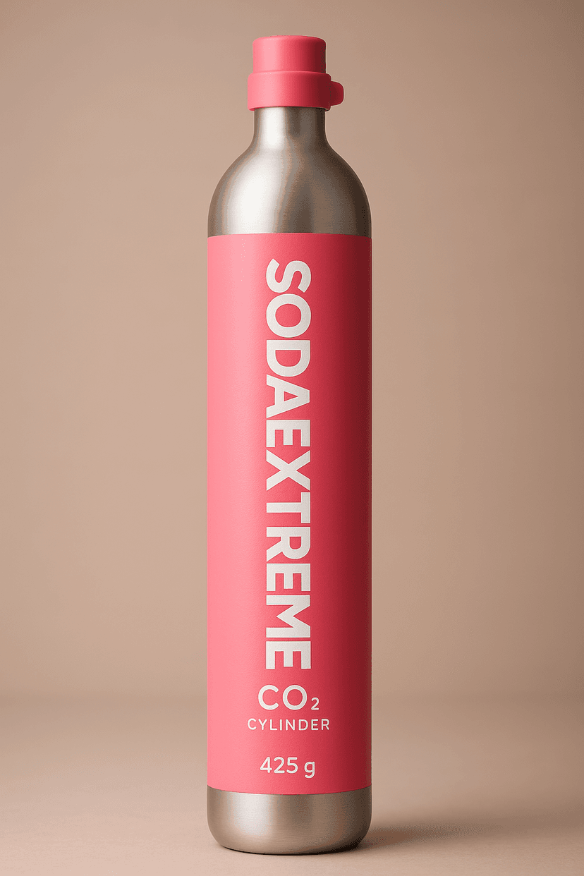 Wymiana cylindra CO₂ w kolorze różowym kompatybilnego z SodaStream